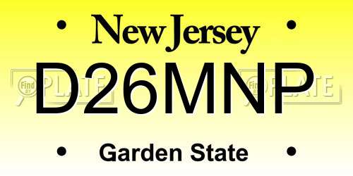 D26MNP New Jersey License Plate