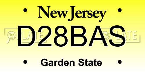 D28BAS New Jersey License Plate