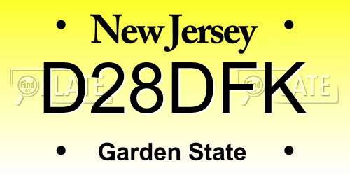D28DFK New Jersey License Plate