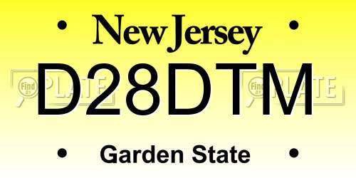 D28DTM New Jersey License Plate