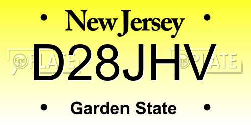 D28JHV New Jersey License Plate