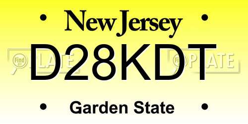 D28KDT New Jersey License Plate