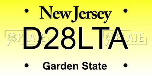 D28LTA New Jersey License Plate
