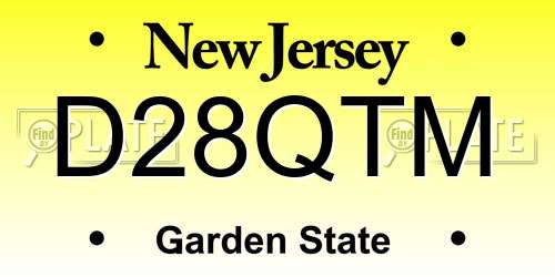 D28QTM New Jersey License Plate