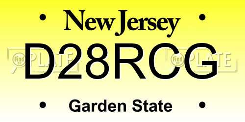 D28RCG New Jersey License Plate