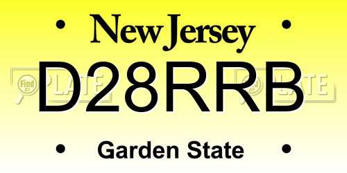 D28RRB New Jersey License Plate
