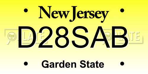 D28SAB New Jersey License Plate