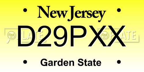 D29PXX New Jersey License Plate