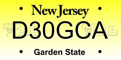 D30GCA New Jersey License Plate