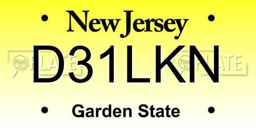D31LKN New Jersey License Plate