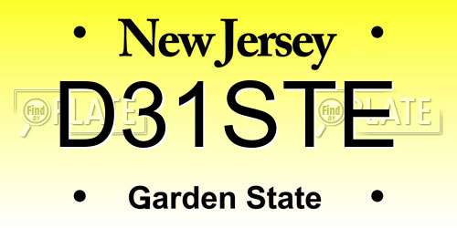 D31STE New Jersey License Plate