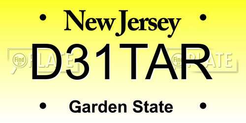 D31TAR New Jersey License Plate