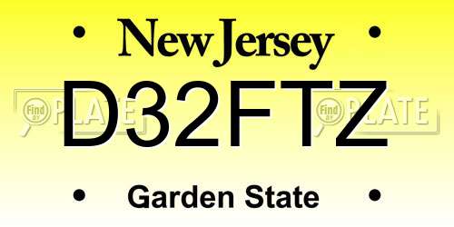 D32FTZ New Jersey License Plate