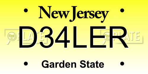 D34LER New Jersey License Plate