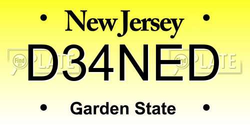 D34NED New Jersey License Plate