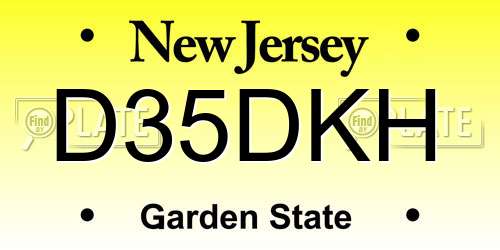 D35DKH New Jersey License Plate