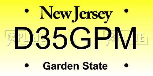 D35GPM New Jersey License Plate