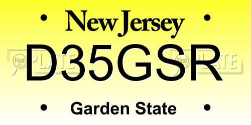 D35GSR New Jersey License Plate
