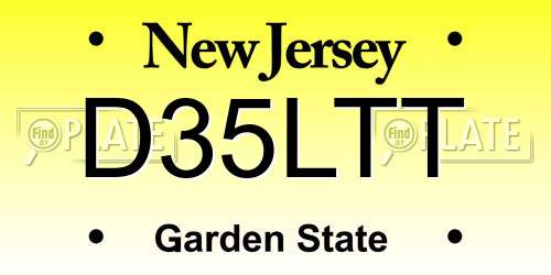 D35LTT New Jersey License Plate