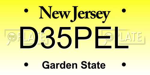 D35PEL New Jersey License Plate
