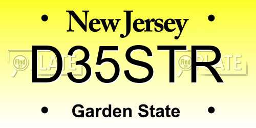 D35STR New Jersey License Plate