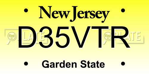 D35VTR New Jersey License Plate