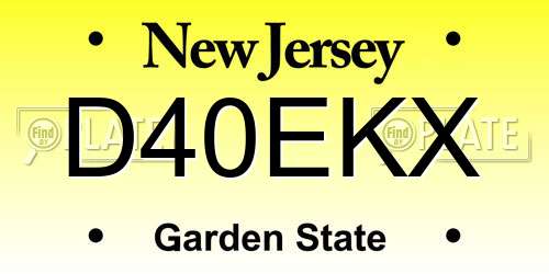 D40EKX New Jersey License Plate