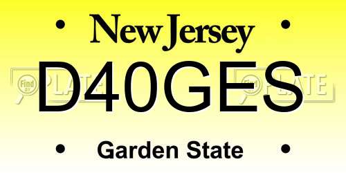 D40GES New Jersey License Plate