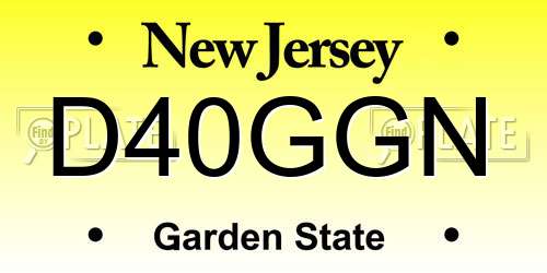 D40GGN New Jersey License Plate