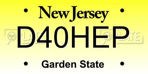 D40HEP New Jersey License Plate