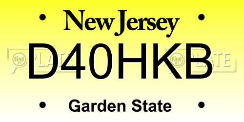 D40HKB New Jersey License Plate