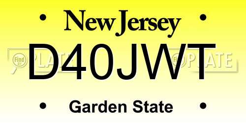 D40JWT New Jersey License Plate