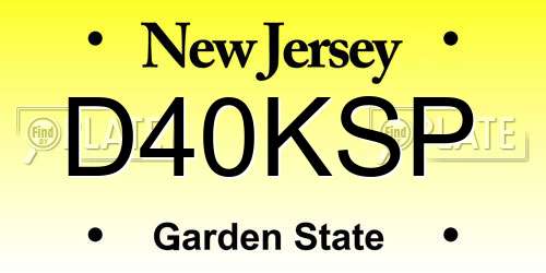 D40KSP New Jersey License Plate