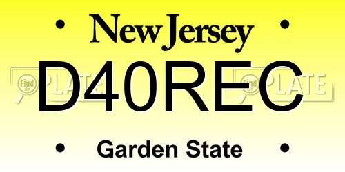 D40REC New Jersey License Plate