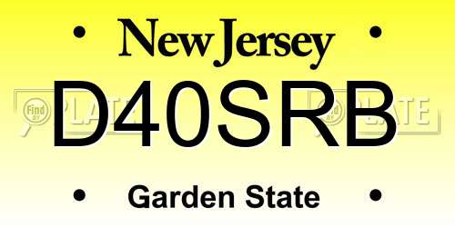 D40SRB New Jersey License Plate
