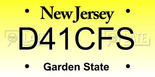 D41CFS New Jersey License Plate
