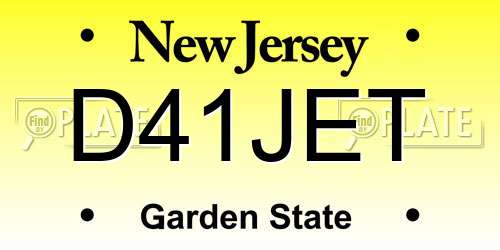 D41JET New Jersey License Plate