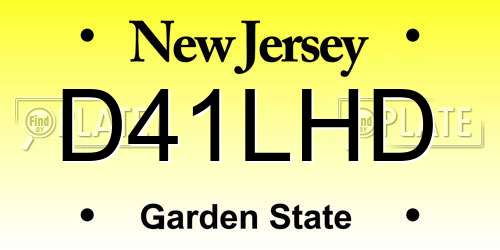 D41LHD New Jersey License Plate