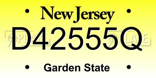 D42555Q New Jersey License Plate