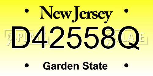 D42558Q New Jersey License Plate