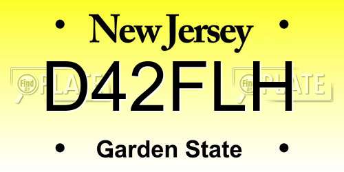 D42FLH New Jersey License Plate