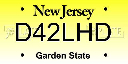 D42LHD New Jersey License Plate