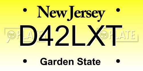 D42LXT New Jersey License Plate