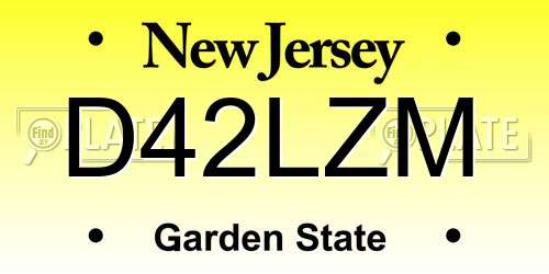 D42LZM New Jersey License Plate