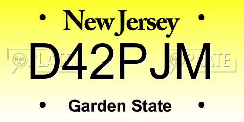 D42PJM New Jersey License Plate