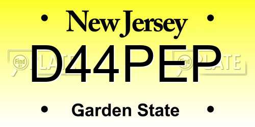 D44PEP New Jersey License Plate