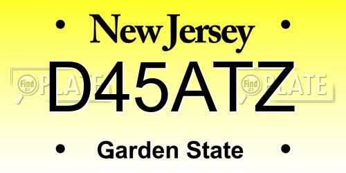 D45ATZ New Jersey License Plate