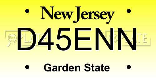 D45ENN New Jersey License Plate