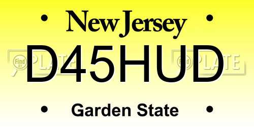 D45HUD New Jersey License Plate