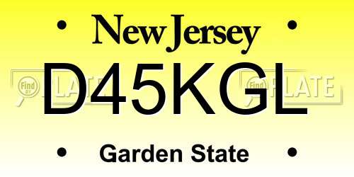 D45KGL New Jersey License Plate